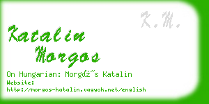 katalin morgos business card